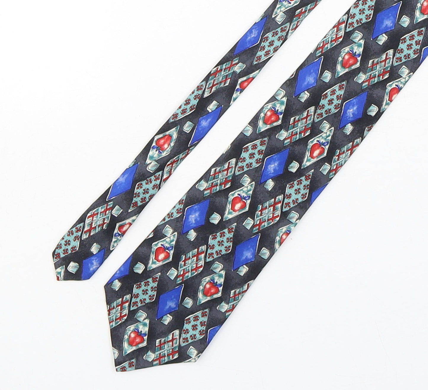 Jonelle  Mens Multicoloured Geometric Silk Pointed Tie One Size
