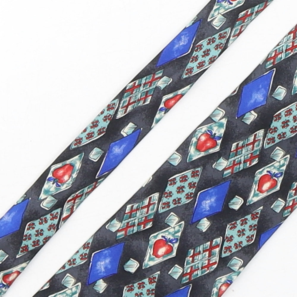 Jonelle  Mens Multicoloured Geometric Silk Pointed Tie One Size