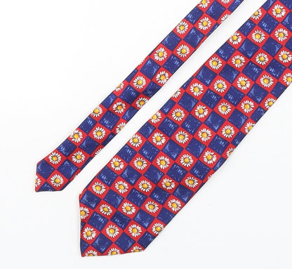 jonelle  Mens Multicoloured Plaids & Checks Silk Pointed Tie One Size