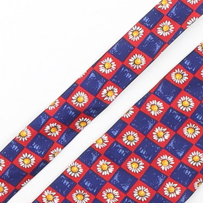 jonelle  Mens Multicoloured Plaids & Checks Silk Pointed Tie One Size