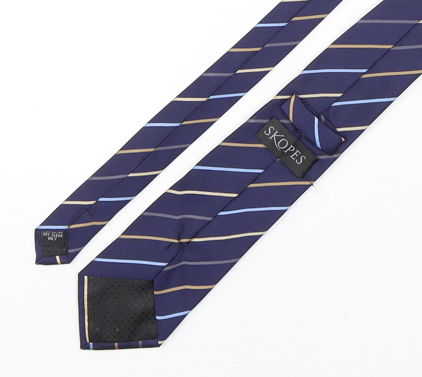 Skopes Mens Multicoloured Striped Polyester Pointed Tie One Size