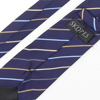 Skopes Mens Multicoloured Striped Polyester Pointed Tie One Size