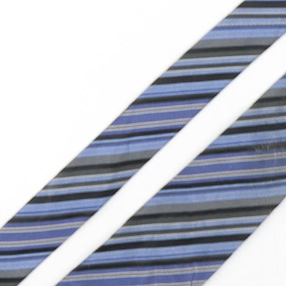 Slaters Mens Multicoloured Striped Silk Pointed Tie One Size