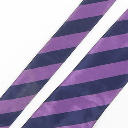 Marks and Spencer Mens Multicoloured Striped Polyester Pointed Tie One Size