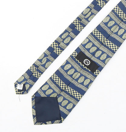 Mens CandA Multicoloured Paisley  Pointed Tie