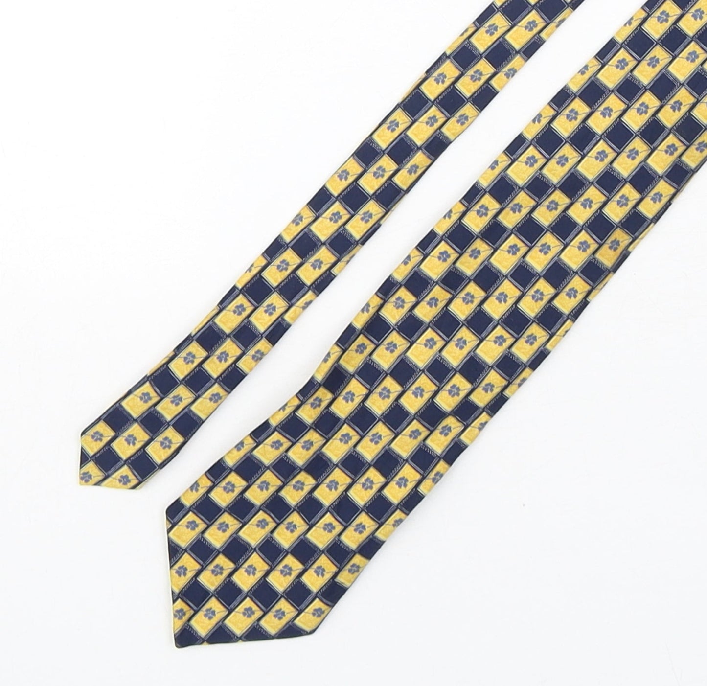 Marks and Spencer Mens Multicoloured Plaids & Checks Polyester Pointed Tie One Size