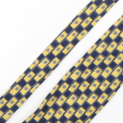 Marks and Spencer Mens Multicoloured Plaids & Checks Polyester Pointed Tie One Size