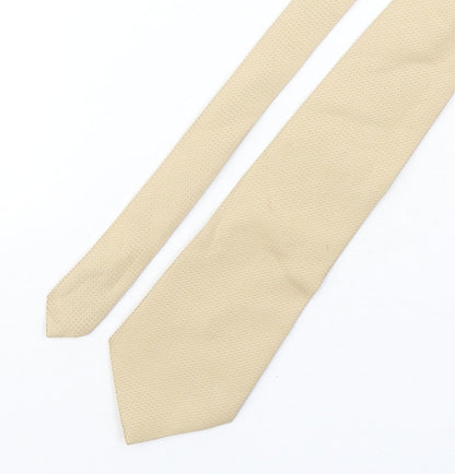 NEXT Mens Beige Grenadine Polyester Pointed Tie One Size