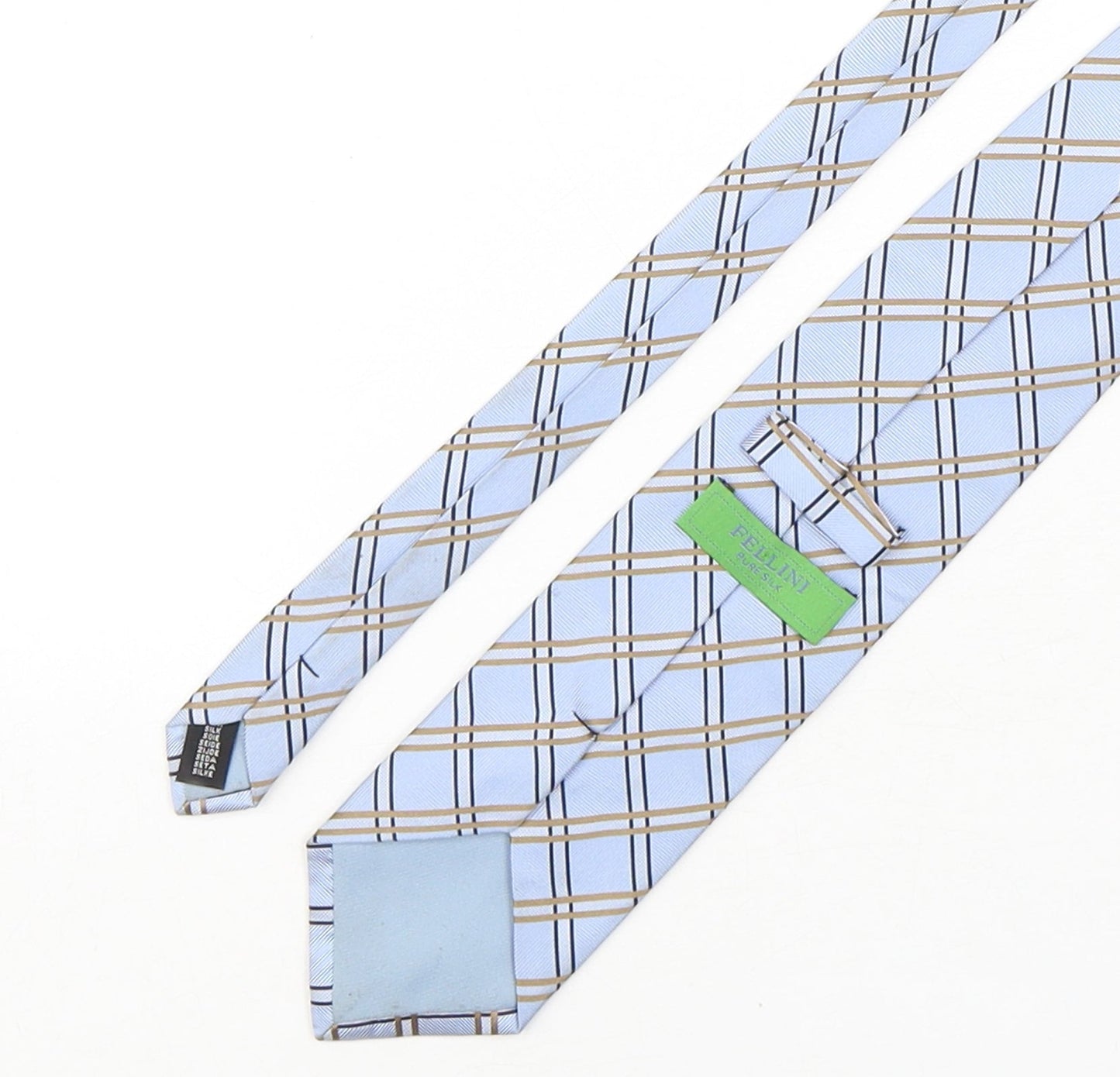 Mens Fellini Multicoloured Plaids & Checks  Pointed Tie