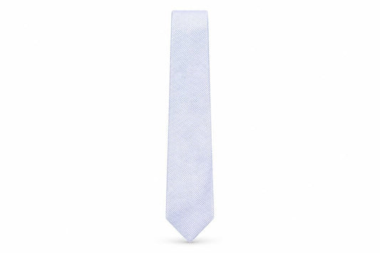 Front view of Burton men’s blue geometric polyester pointed tie one size