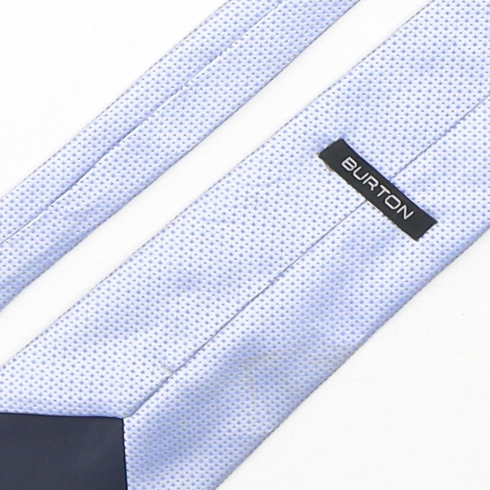 Mens Burton Blue Geometric  Pointed Tie