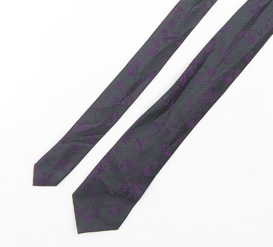 River Island  Mens Multicoloured Floral Polyester Pointed Tie One Size