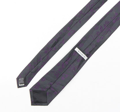 River Island  Mens Multicoloured Floral Polyester Pointed Tie One Size