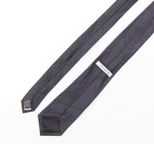 River Island  Mens Multicoloured Floral Polyester Pointed Tie One Size