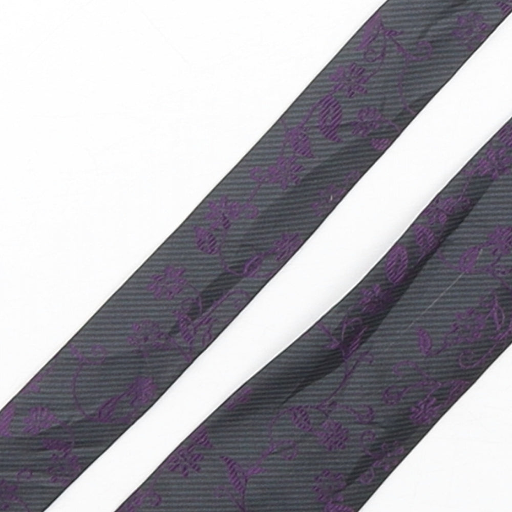 River Island  Mens Multicoloured Floral Polyester Pointed Tie One Size