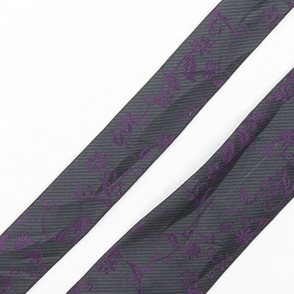 River Island  Mens Multicoloured Floral Polyester Pointed Tie One Size