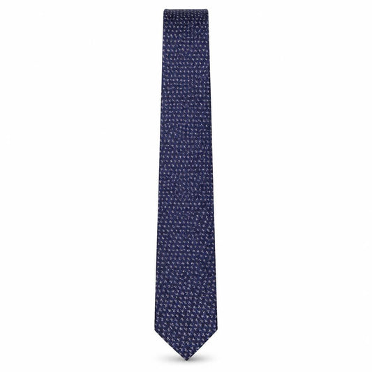 Front view of Vissioni men’s multicoloured geometric microfibre pointed tie one size
