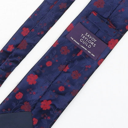 Savoy Taylors Guild Mens Multicoloured Floral Silk Pointed Tie One Size