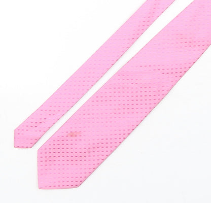NEXT Mens Pink Geometric Polyester Pointed Tie One Size