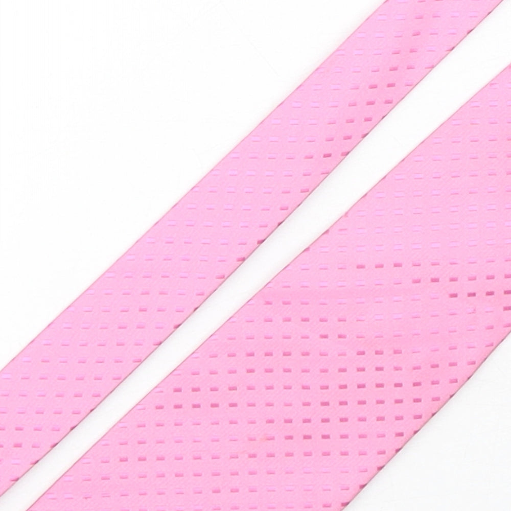 NEXT Mens Pink Geometric Polyester Pointed Tie One Size