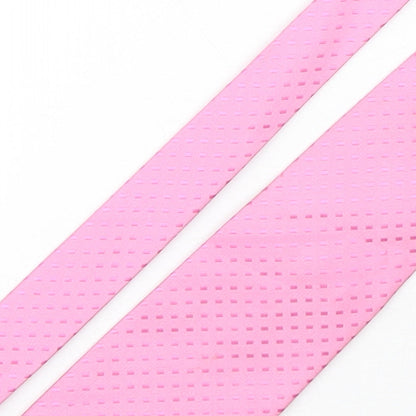 NEXT Mens Pink Geometric Polyester Pointed Tie One Size