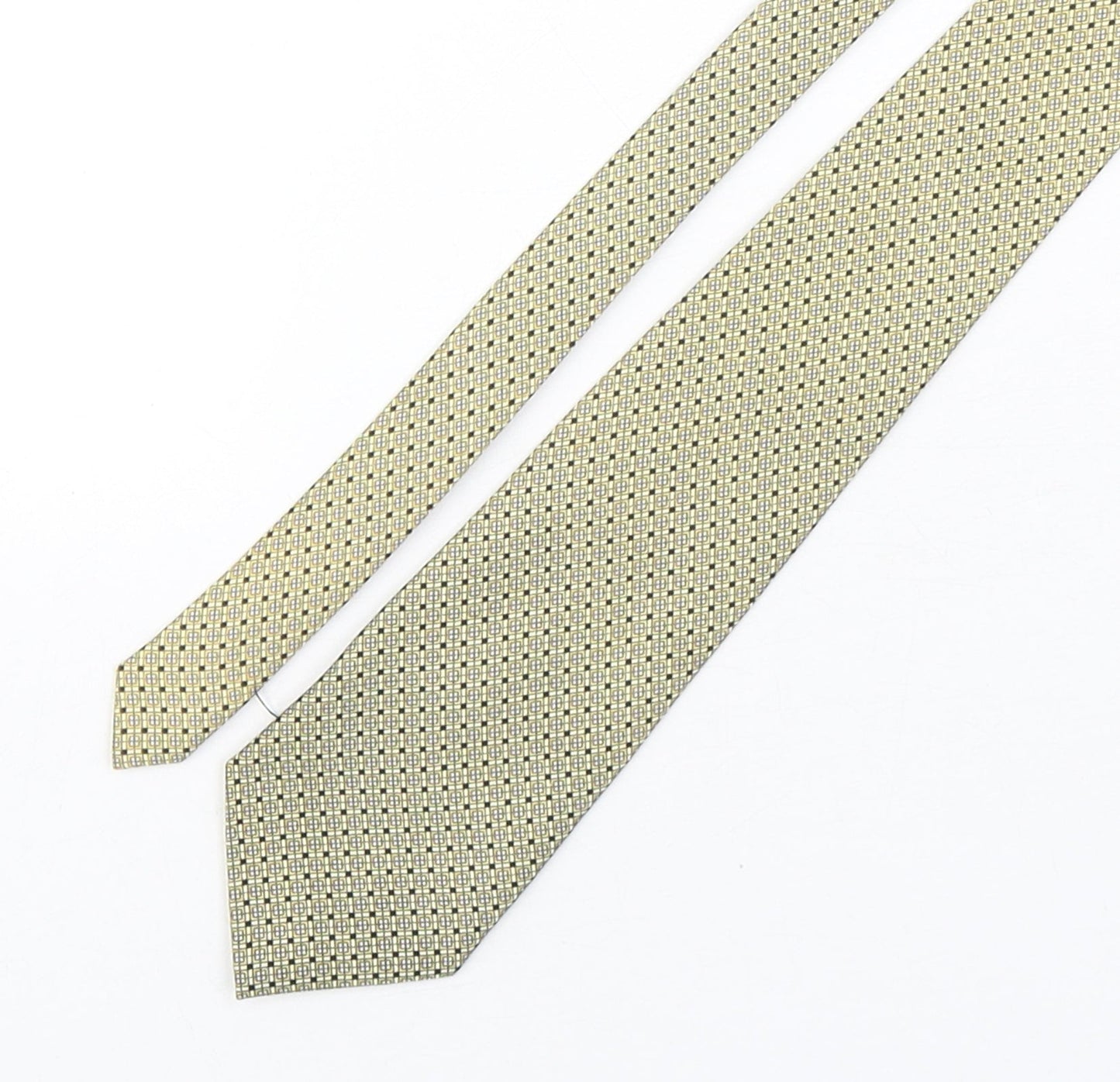 Sette & Bello  Mens Multicoloured Geometric Silk Pointed Tie One Size