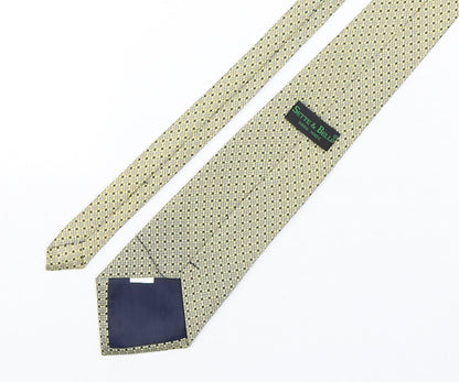 Sette & Bello  Mens Multicoloured Geometric Silk Pointed Tie One Size