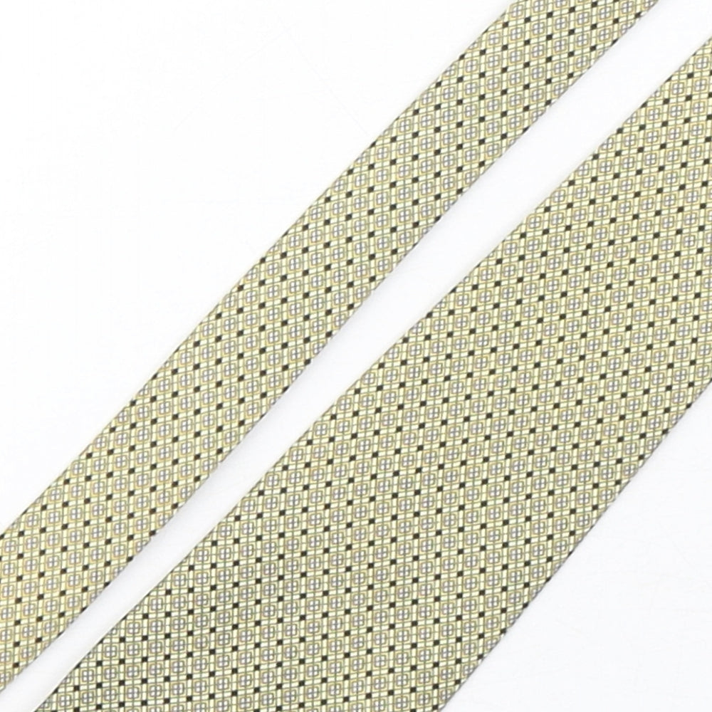 Sette & Bello  Mens Multicoloured Geometric Silk Pointed Tie One Size