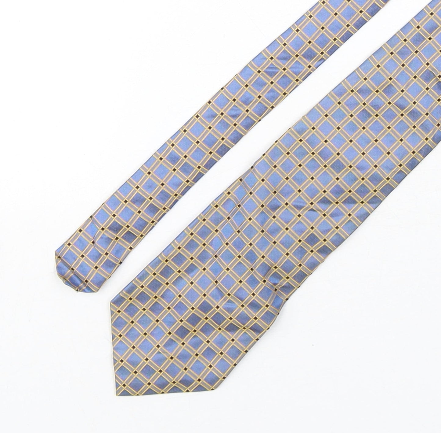 River Island  Mens Multicoloured Plaids & Checks Silk Pointed Tie One Size