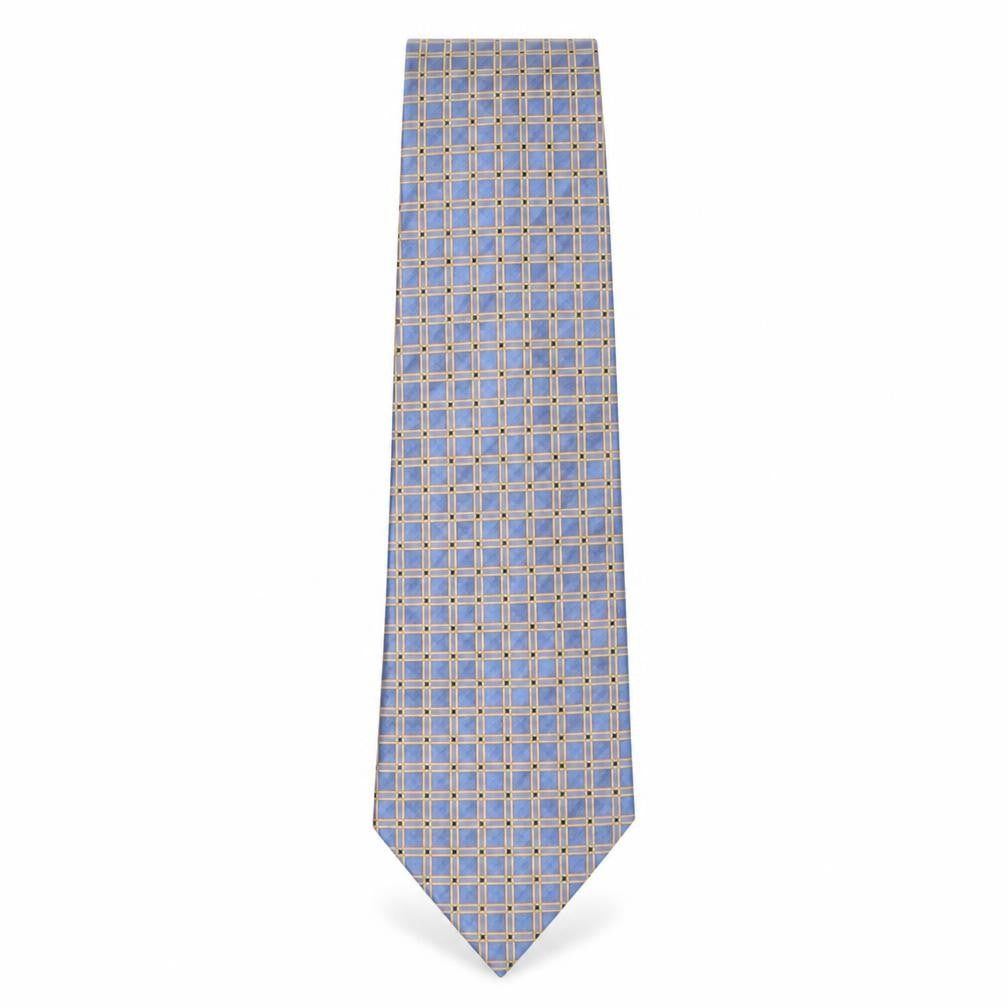 Front view of River Island men’s multicoloured plaids & checks silk pointed tie one size