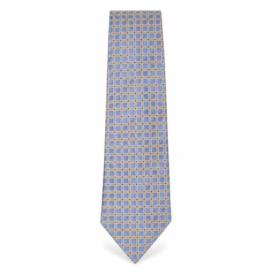 Front view of River Island men’s multicoloured plaids & checks silk pointed tie one size