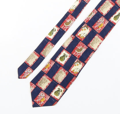 Marks and Spencer Mens Multicoloured Geometric Silk Pointed Tie One Size