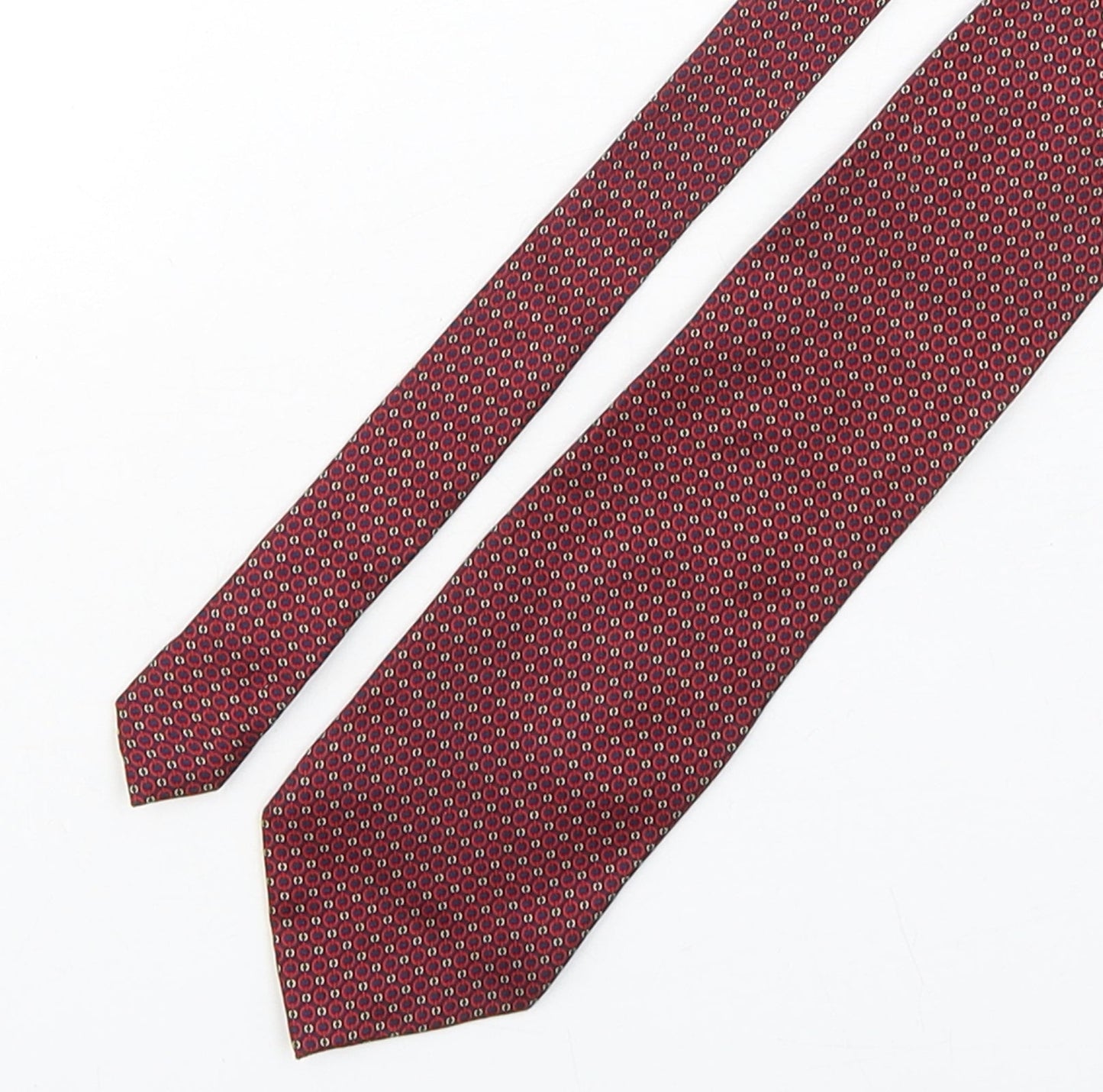 PreWorn  Mens Multicoloured Geometric Silk Pointed Tie One Size