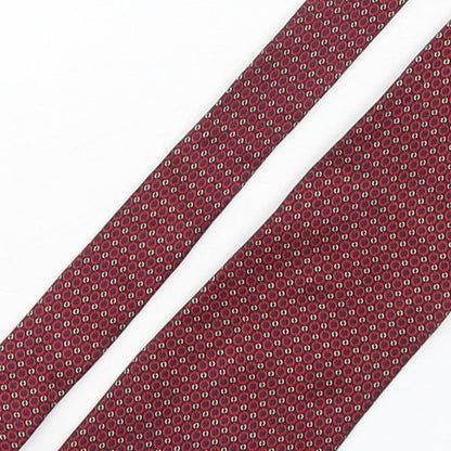 PreWorn  Mens Multicoloured Geometric Silk Pointed Tie One Size