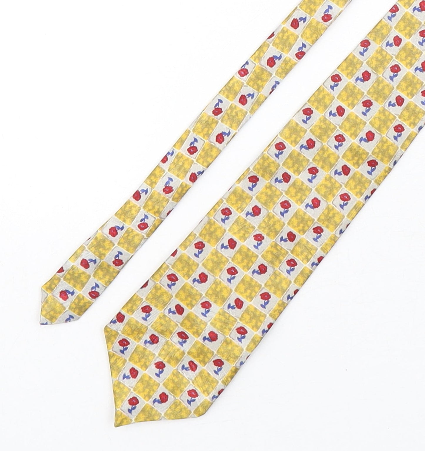 Mens CandA Multicoloured Plaids & Checks  Pointed Tie