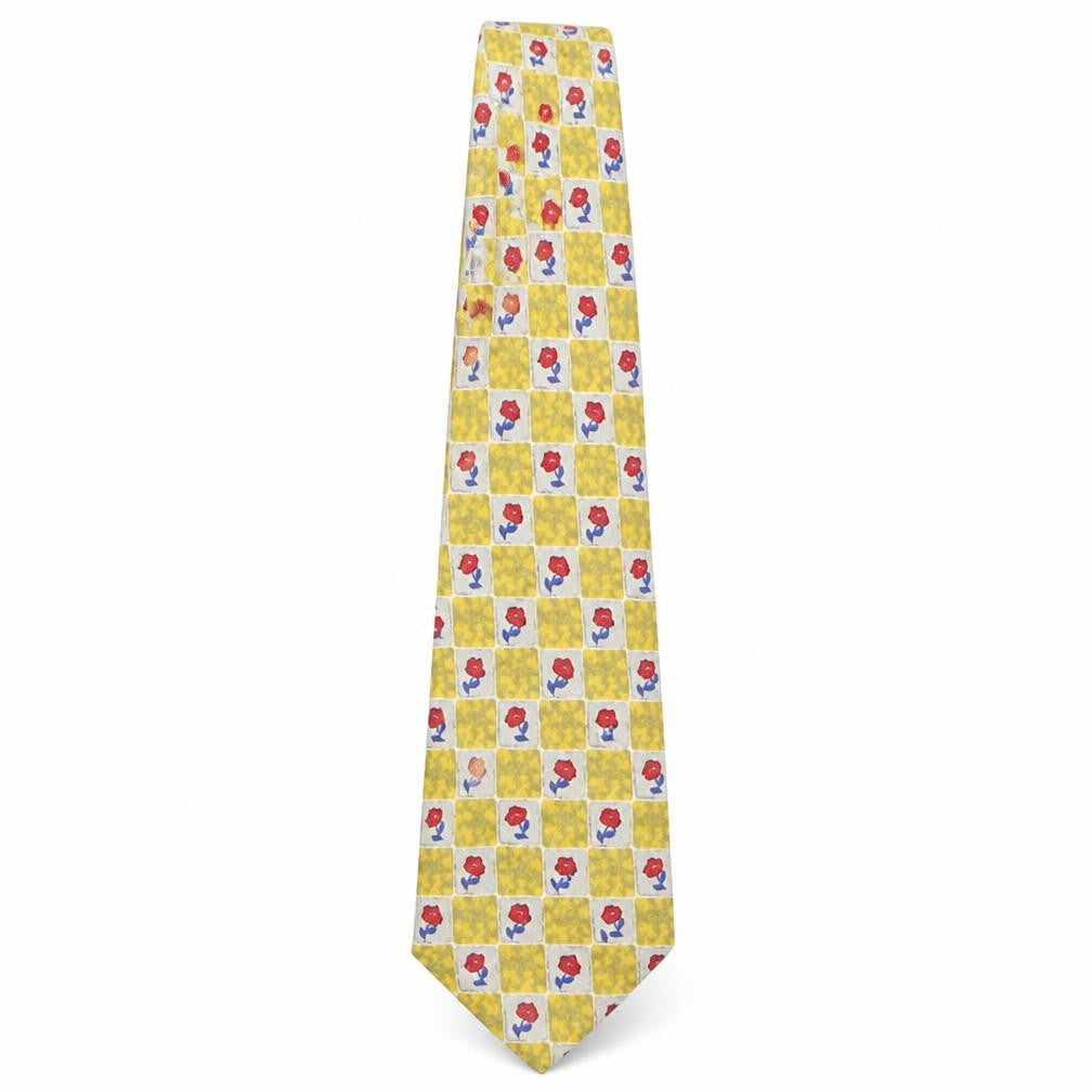 Mens CandA Multicoloured Plaids & Checks  Pointed Tie