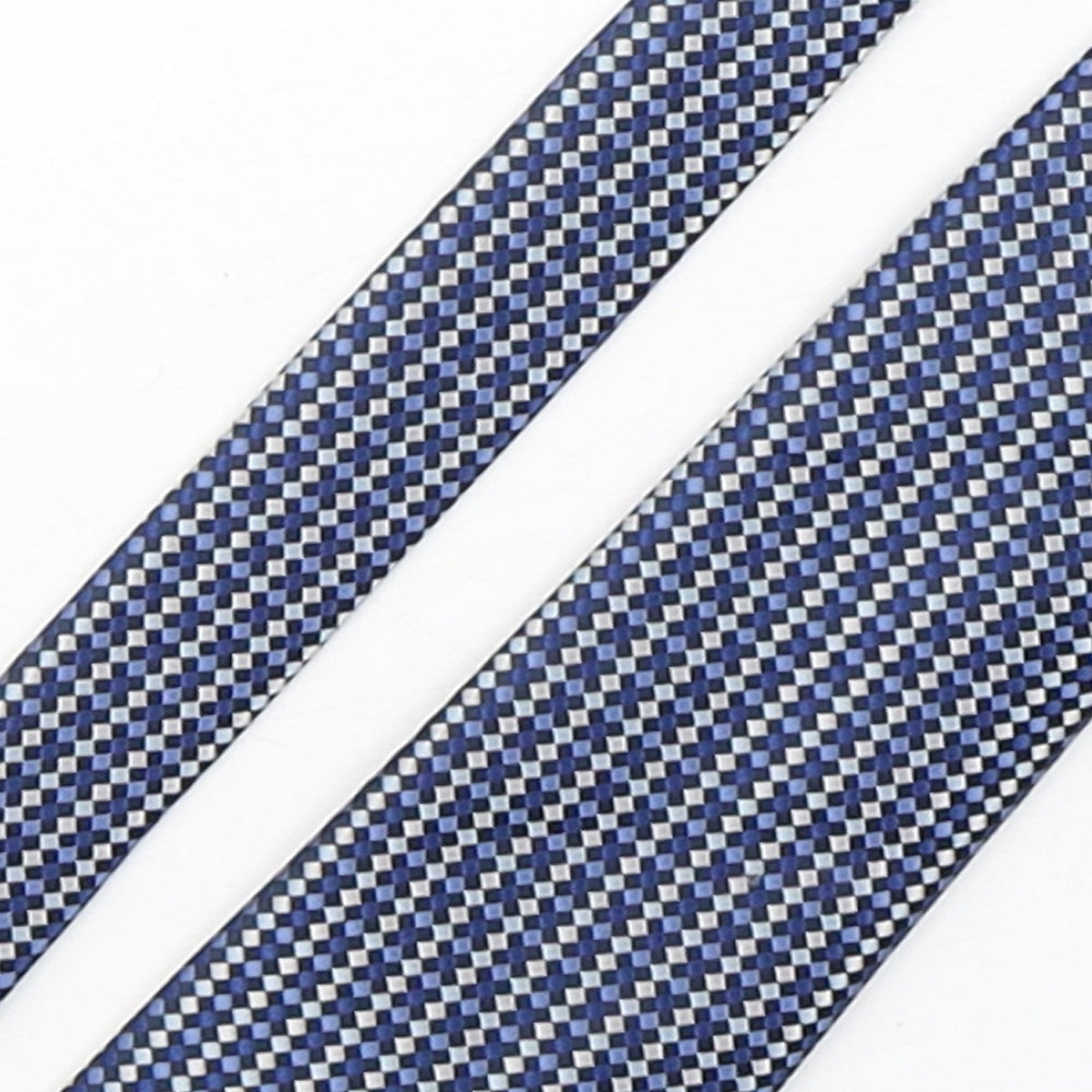 Marks and Spencer Mens Multicoloured Plaids & Checks Polyester Pointed Tie One Size