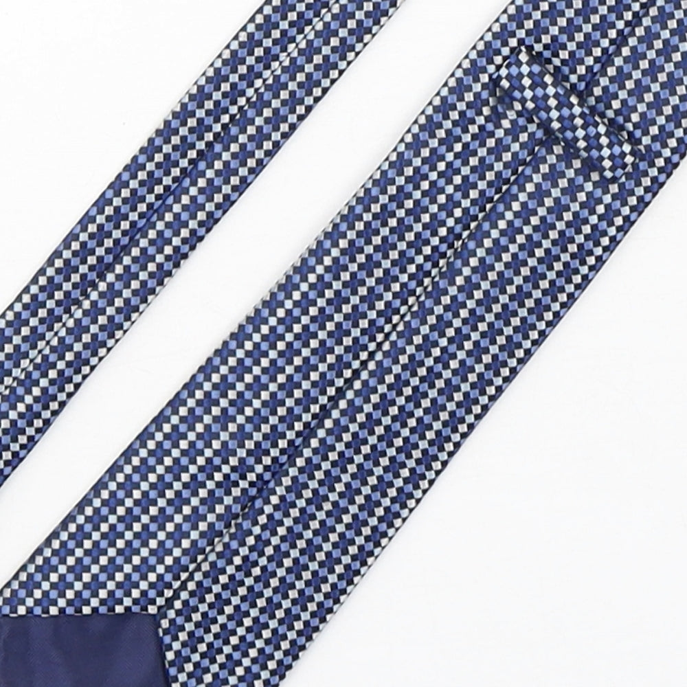 Marks and Spencer Mens Multicoloured Plaids & Checks Polyester Pointed Tie One Size