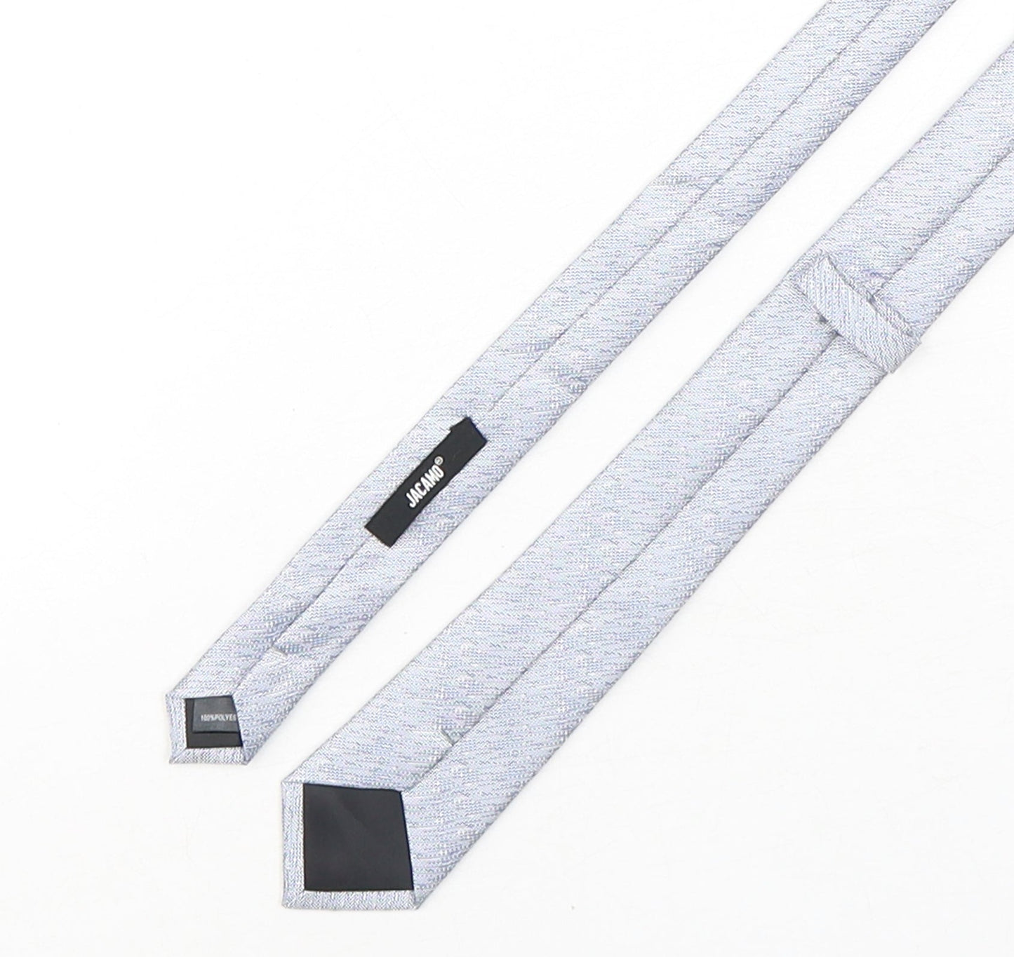 Jacamo Mens Blue Geometric Polyester Pointed Tie One Size