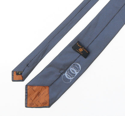 Simon Carter  Mens Blue  Silk Pointed Tie One Size