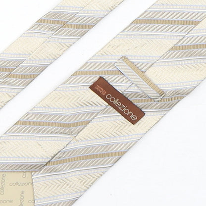 Mens Collezione Multicoloured Striped  Pointed Tie