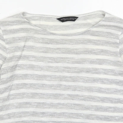 Womens UK Size 10 Dorothy Perkins Grey Basic T-Shirt