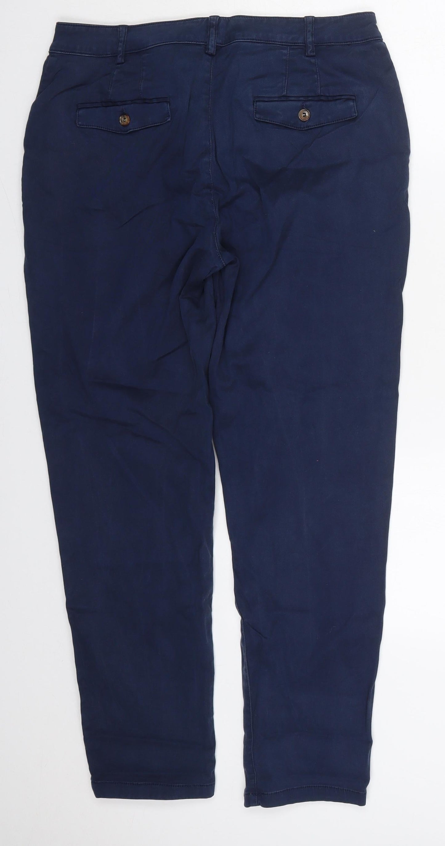 Womens UK Size 10 Zara Regular Fit  Blue Trousers