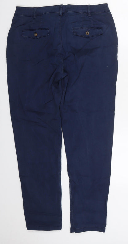 Womens UK Size 10 Zara Regular Fit  Blue Trousers