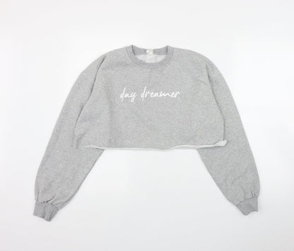 Preworn Womens Grey  Cotton Pullover Sweatshirt Size M   - 'Day Dreamer'