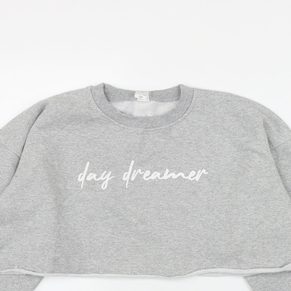 Preworn Womens Grey  Cotton Pullover Sweatshirt Size M   - 'Day Dreamer'