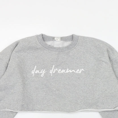 Preworn Womens Grey  Cotton Pullover Sweatshirt Size M   - 'Day Dreamer'