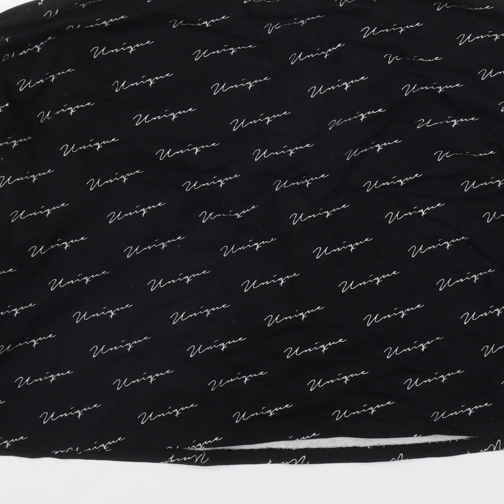 New Look Womens Black Geometric Cotton Pullover Sweatshirt Size S   - 'Unique'