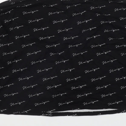 New Look Womens Black Geometric Cotton Pullover Sweatshirt Size S   - 'Unique'