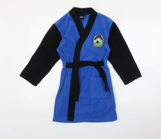 Cartoon Network Boys Blue Solid Polyester  Robe Size 7-8 Years  Tie - Ben10